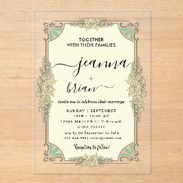 結婚書モダンアクリル招待状 アクリル招待状