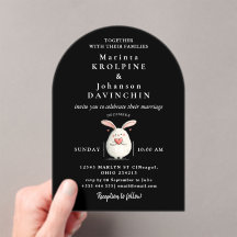 結婚書モダンアクリル招待状