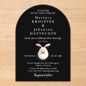 結婚書モダンアクリル招待状 アクリル招待状 (正面)