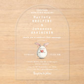 結婚書モダンアクリル招待状 アクリル招待状 (正面)