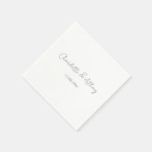 結婚書道エレガントクリエイティブ白黒 スタンダードカクテルナプキン (角)