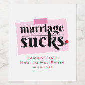 結婚最低!離婚おもしろいしたばかりの離婚パーティー ワインラベル (シングルラベル)