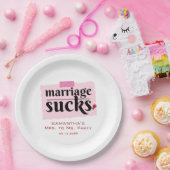 結婚最低!離婚届おもしろい出パーティー ペーパープレート (パーティー)