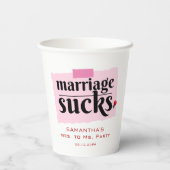 結婚最低!離婚届おもしろい出パーティー 紙コップ (裏面)