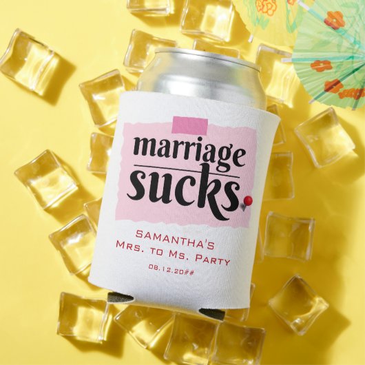 結婚最低!離婚届おもしろい出パーティー 缶クーラー (インサイチュ 夏)