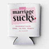 結婚最低!離婚届おもしろい出パーティー 缶クーラー (正面)