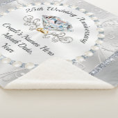 結婚最高の25周年記念贈パーソナライズされた与 シェルパブランケット (3/4)