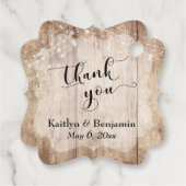 結婚木材とラ淡い色のイトに感謝 フェイバータグ (裏面)