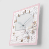 結婚束 スクエア壁時計 (傾斜)