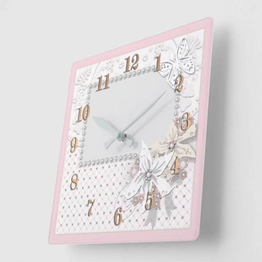 結婚束 スクエア壁時計 (傾斜)