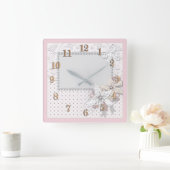 結婚束 スクエア壁時計 (ホーム)