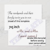 結婚案内カード テンプレート (正面/裏面)