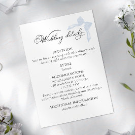 結婚案内カード | リボンの詳細 RSVP QRコード エンクロージャーカード