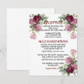 結婚案内カード, 情報カード 招待状 (正面/裏面)