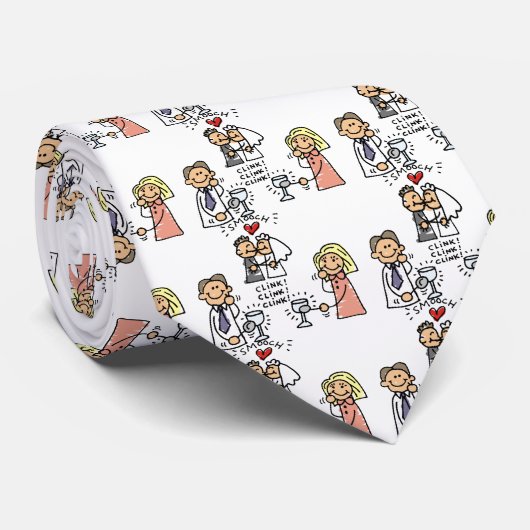 結婚様のゲスト向けトーストカップル結婚式レセプションホール ネクタイ (ロール)