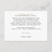 結婚歓迎カスタム撮影モダンリラックス エンクロージャーカード (裏面)