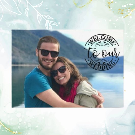 結婚歓迎カスタム撮影モダンリラックス エンクロージャーカード