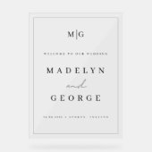 結婚歓迎サインシンプルテンプレート アクリルサイン (正面)