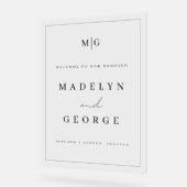 結婚歓迎サインシンプルテンプレート アクリルサイン (傾斜)