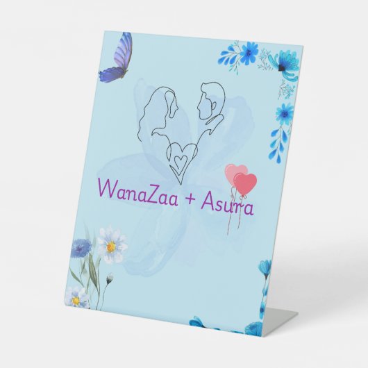 結婚歓迎サイン 台座サイン (正面)