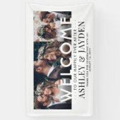 結婚歓迎シンプルモダン3 Photo Collage 横断幕 (縦)