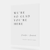 結婚歓迎 | あなたは来てとても嬉しい アクリルサイン (傾斜)