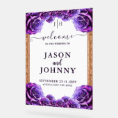 結婚歓迎 アクリルサイン (傾斜)