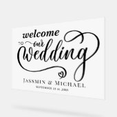 結婚歓迎 アクリルサイン (傾斜)