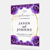 結婚歓迎 アクリルサイン (傾斜)