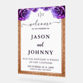 結婚歓迎 アクリルサイン (傾斜)