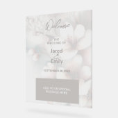 結婚歓迎 アクリルサイン (傾斜)