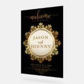 結婚歓迎 アクリルサイン (傾斜)