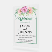 結婚歓迎 アクリルサイン (傾斜)