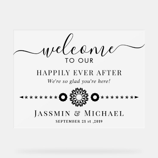 結婚歓迎 アクリルサイン (正面)