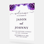 結婚歓迎 アクリルサイン (傾斜)