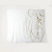 結婚歓迎 エレガント 偽ゴールド フォイル スクリプト タペストリー (正面(横))