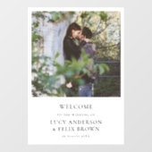 結婚歓迎 |シックエレガントミニマリスト写真 ウィンドウサイン (シート)