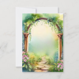 結婚水彩画魔法入り口 招待状