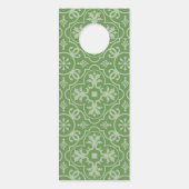 結婚水絵を描色の花 – 緑のピンク ドアノブサイン (裏面)