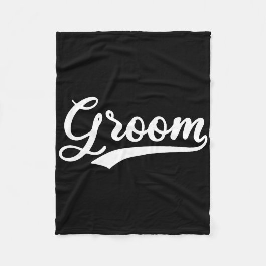 結婚準備中の新婦と新郎 フリースブランケット (正面)