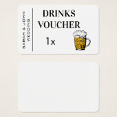 結婚無料モダンドリンク券名刺 (正面&裏面)