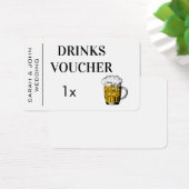 結婚無料モダンドリンク券名刺 (デスク)