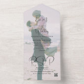 結婚焼けオレンジモダン色 オールインワン招待状 (内側)