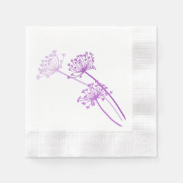 結婚牛パセリ紫紙ナプキン 縁ありカクテルナプキン