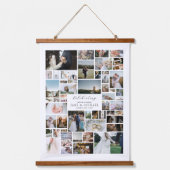 結婚独自の52フォトコラージュを作成 吊り下げ型タペストリー (正面)