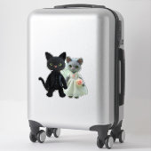 結婚猫 シール (スーツケース)