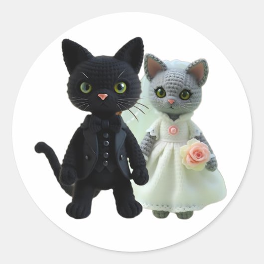 結婚猫 ラウンドシール (正面)