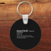 結婚生活のユーモアたっぷりの定義 ジョーク ユーモア 結婚 キーホルダー (正面)