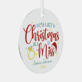 結婚生活の最後の恋しく思クリスマスかわいい メタルオーナメント (正面右)