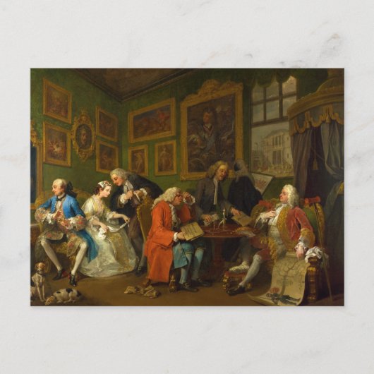 結婚生活(1743年) ポストカード (正面)